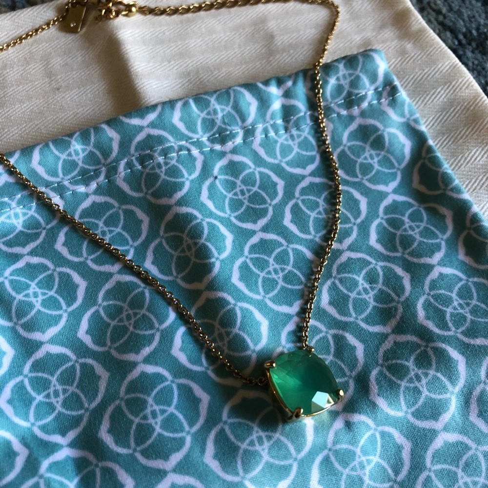 Green stone necklace
